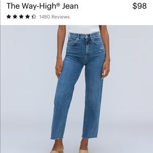 Everlane Way High Straight Leg cropped jeans